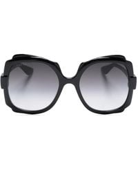 Gucci - Occhiali Da Sole Squadrati Con Logo Inciso - Lyst