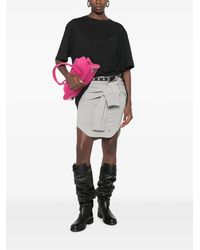 The Attico - Logo-Embroidered Sweater-Tie Mini Skirt - Lyst