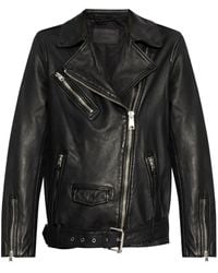AllSaints - Billie Leather Biker Jacket - Lyst