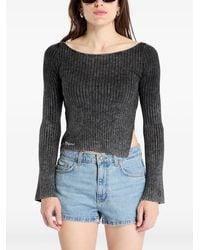 Guess - Gerippter Strickpullover - Lyst