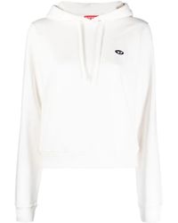 DIESEL - Logo-Patch Drawstring Hoodie - Lyst