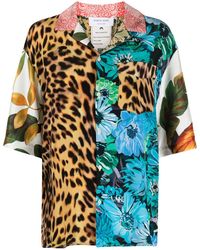 Marine Serre - Multicolour Scarves-print Silk Shirt - Women's - Silk - Lyst