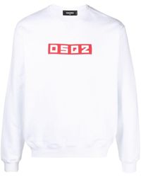 DSquared² - Katoenen Sweater Met Logopatch - Lyst