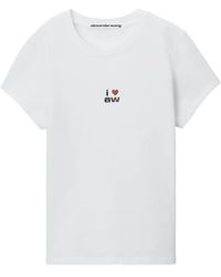 Alexander Wang - Fitted Ss T-Shirt W/ Valentines Graphic - Lyst