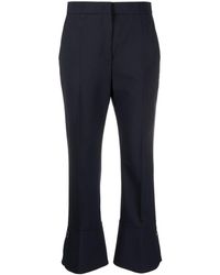MSGM - Cropped-leg Flared Trousers - Lyst