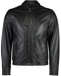 Moorer - Zipped-Pockets Leather Jacket - Lyst