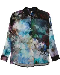 Yavi - Chemise En Soie À Imprimé Abstrait - Lyst