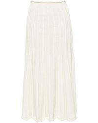 forte_forte - Open-Knit Cotton Skirt - Lyst