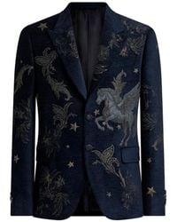 Etro - Chenille Jacquard Single-Breasted Jacket With Pegaso Motif - Lyst