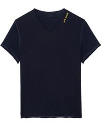 Zadig & Voltaire - Monsatir Henley Short-Sleeve T-Shirt - Lyst