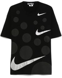COMME DES GARÇON BLACK - X Nike Swoosh T-Shirt Mit Logo - Lyst