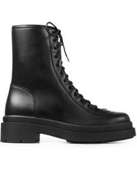 Jimmy Choo - Sima Flat Smooth-Leather Ankle Boots - Lyst