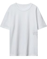 Alexander Wang - Rubberised Logo Cotton T-Shirt - Lyst