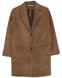 The Jackie Leathers - Angelique Suede Button-Up Coat - Lyst