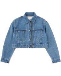 Moussy - Giacca Bayview crop denim - Lyst
