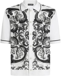 Dolce & Gabbana - Majolica-Print Oversized Silk And Cotton Shirt - Lyst