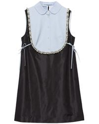 Prada - Robe Courte À Broderies - Lyst