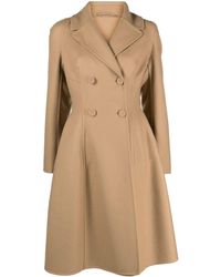 Ermanno Scervino - A-Line Double-Breasted Wool Coat - Lyst