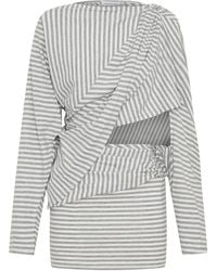 Christopher Esber - Drapiertes Alba Minikleid mit Streifen - Lyst