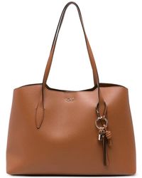Guess - Melody Logo-Plaque Leather Shoulder Bag - Lyst
