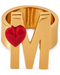 Moschino - Heart Letter Ring - Lyst