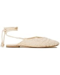 Twinset - Crochet Tie Ballet Flats - Lyst