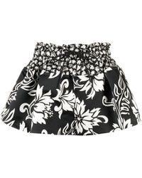 Sacai - Floral-print Flared Shorts - Lyst