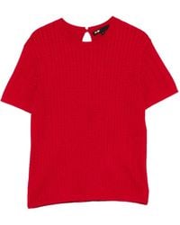Maje - Cable-Knit Crew-Neck Top - Lyst