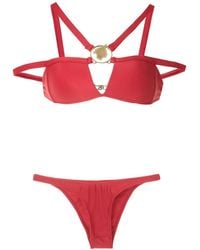 Amir Slama - Metallic Embellishment Bikini Set - Lyst