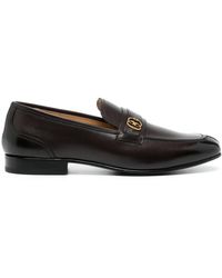 Bally - Emblem-plaque Leather Loafers - Lyst