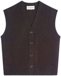Bompard - Monogram V-Neck Sleeveless Cardigan - Lyst