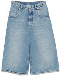 Stella McCartney - Denim Algodón pantalones cortos - Lyst