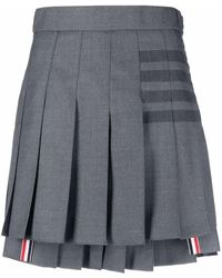 Thom Browne - Minifalda plisada con motivo 4-Bar - Lyst