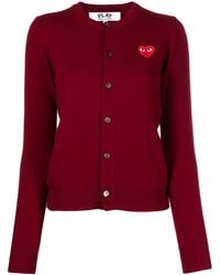 COMME DES GARÇONS PLAY - Heart Motif Cardigan - Lyst