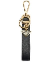 Prada - Leather Keyring - Lyst