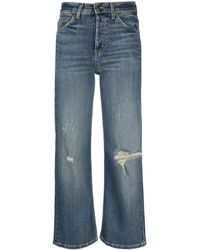 Nili Lotan - Distressed Cropped Flared Jeans - Lyst