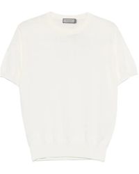 Canali - Short-Sleeve Knitted T-Shirt - Lyst