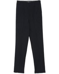 Emporio Armani - Ribbed-Knit Wool Trousers - Lyst