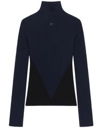 Courreges - V-Line Turtleneck Sweater - Lyst
