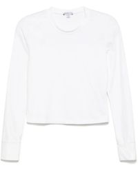 James Perse - Cropped Long-Sleeved T-Shirt - Lyst