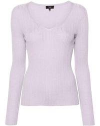 Theory - V-neck Knitted Top - Lyst