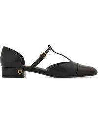 Ferragamo - Zapatos de tacón tipo bailarina con tira en T - Lyst