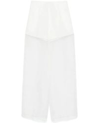 Forte Forte - Pantalon Palazzo À Effet De Transparence - Lyst