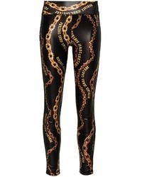 Versace Jeans Couture - Chain-Print Leggings - Lyst
