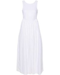 Emporio Armani - Flared Cotton Maxi Dress - Lyst