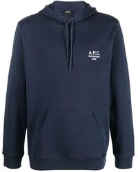 A.P.C. - Marvin Logo-print Pullover Hoodie - Lyst