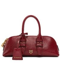 Pinko - Buckle-Lock Leather Tote Bag - Lyst