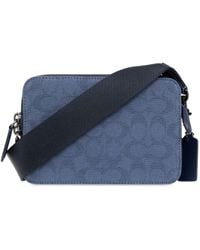 COACH - Logo-Printed Zipped Messenger Bag - Lyst