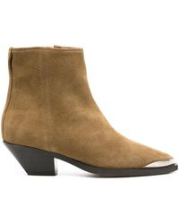 Isabel Marant - Adnae Suede Ankle Boots - Lyst