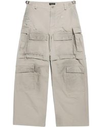 Balenciaga - Pantalon cargo en coton à effet usé - Lyst